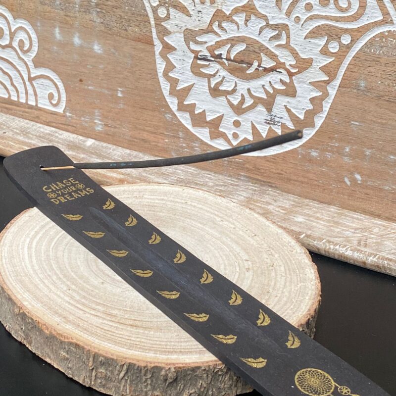 Porta Incienso Madera y Dorado (Modelo 3)
