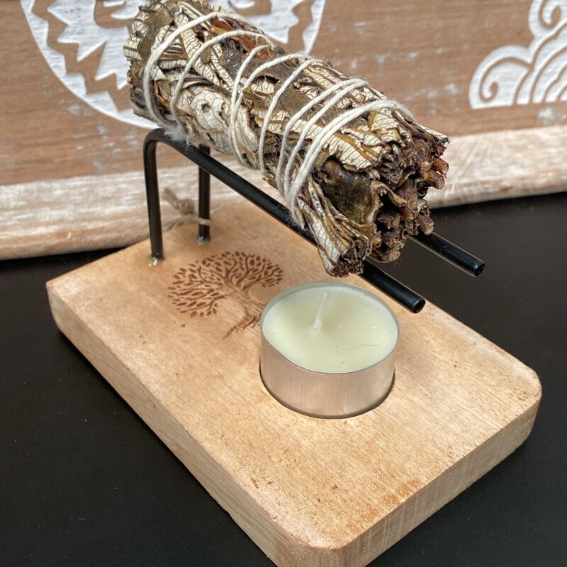 Quemador Palo Santo/Sahumerios Árbol de la Vida 13x9cm