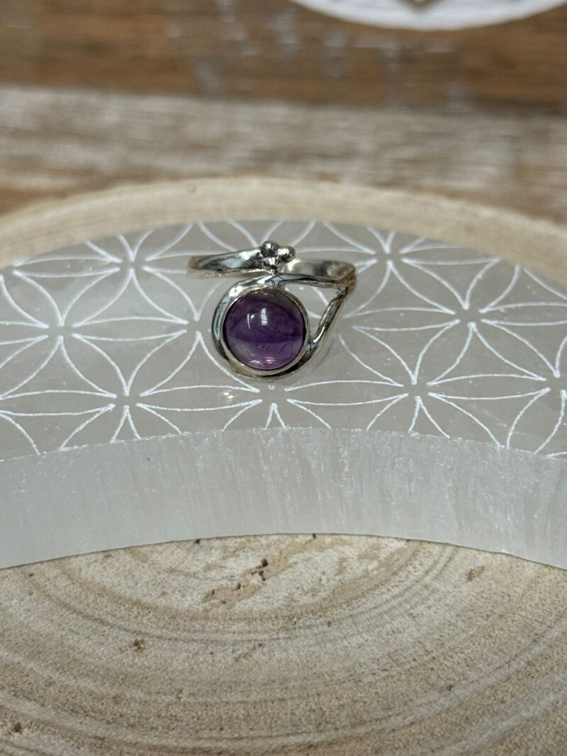 Anillo con Amatista - Plata de Ley - Imagen 2