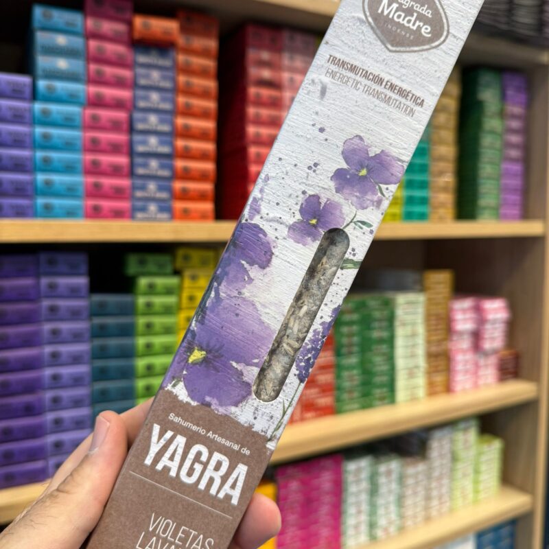 Incienso Sagrada Madre YAGRA con Violetas y Lavanda (Transmutación Energética)