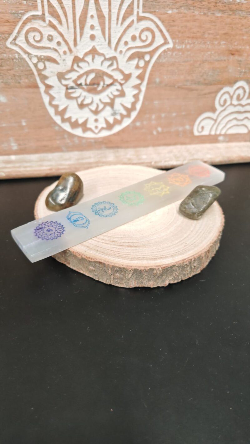 Placa de Selenita 7 Chakras (20x4 cm)