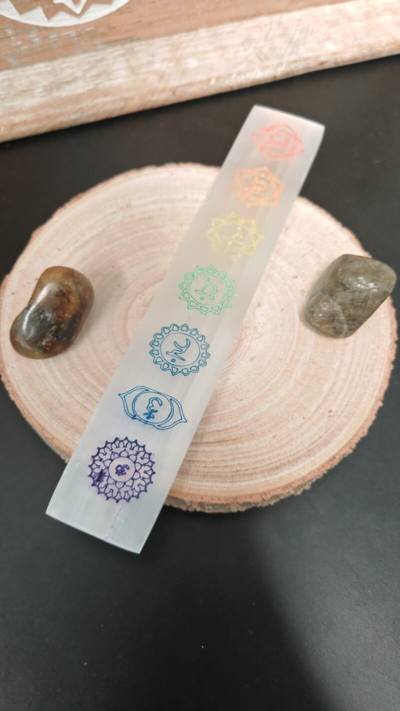 Placa de Selenita 7 Chakras (20x4 cm) - Imagen 3
