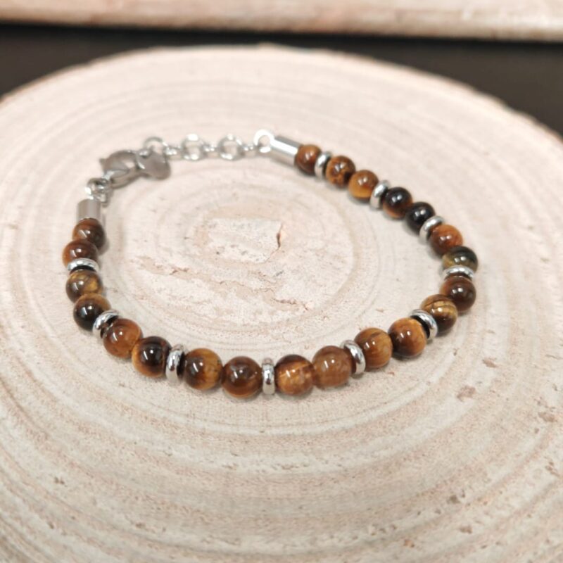 Pulsera Ojo de Tigre (Modelo 2) - Acero Inoxidable