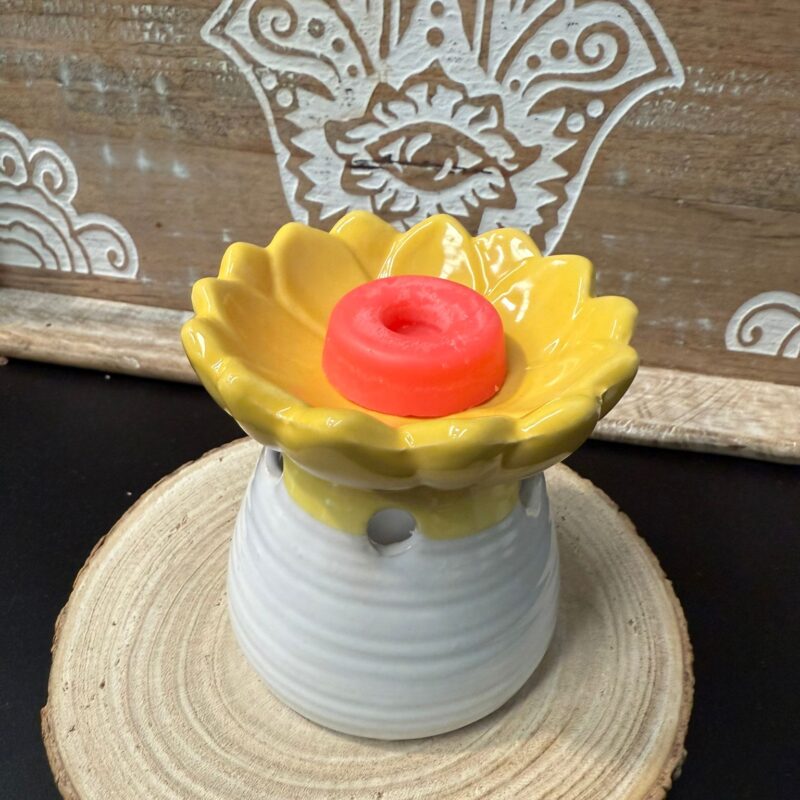 Quemador de Aceite/Ceras Flor Amarillo