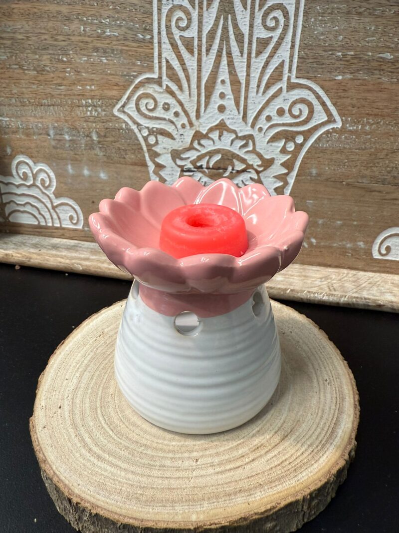 Quemador de Aceite/Ceras Flor Rosa