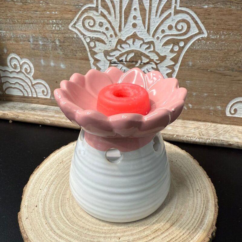 Quemador de Aceite/Ceras Flor Rosa