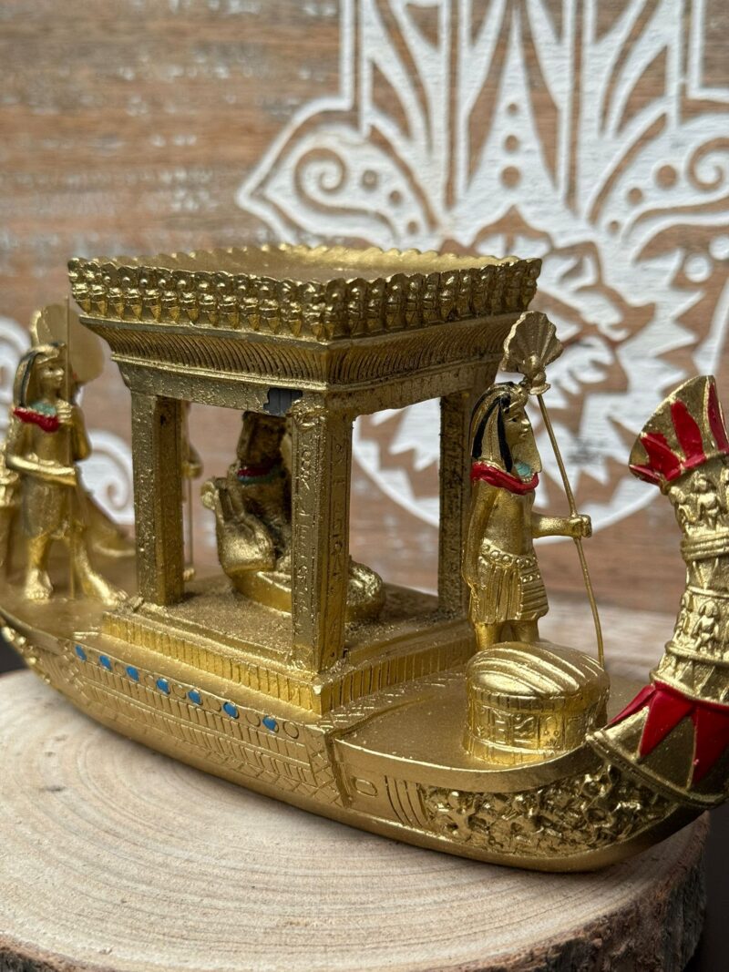 Figura Bote Egipcio Dorado