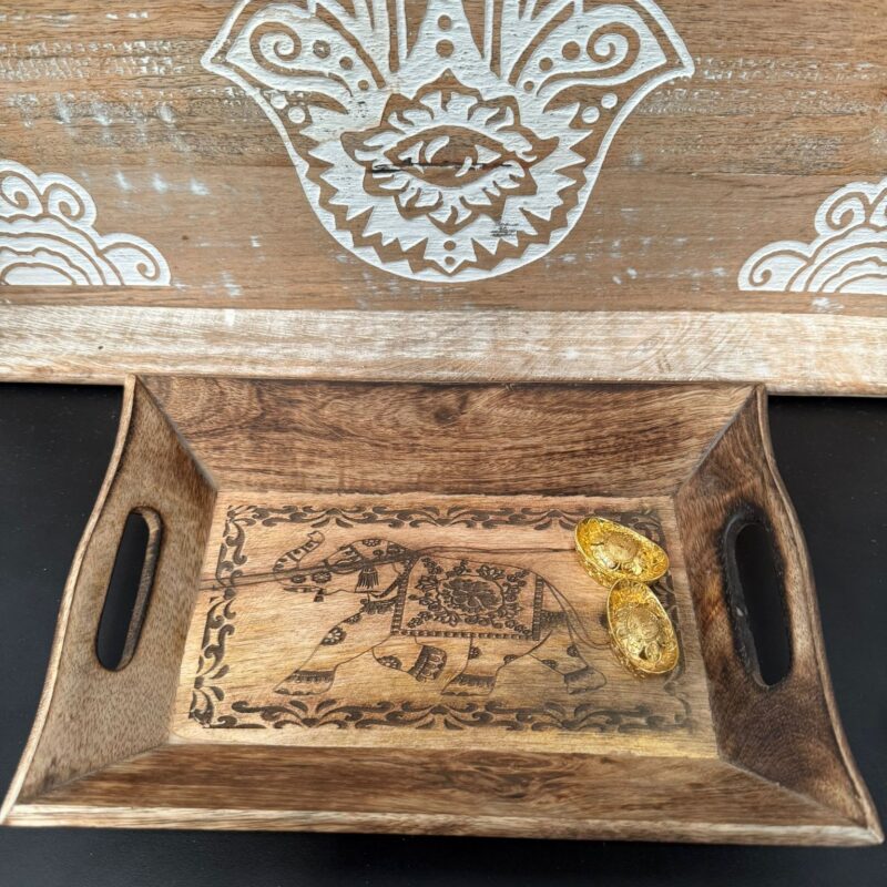 Bandeja Madera 24x16 cm Elefante