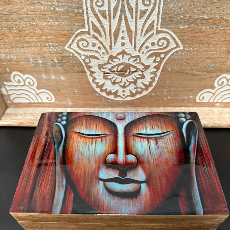 Caja Mediana Esmaltada Buda