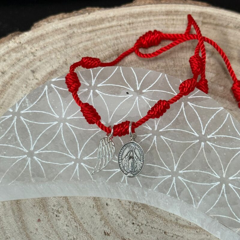 Pulsera 7 Nudos con Amuleto Plata de Ley (Modelo 2)