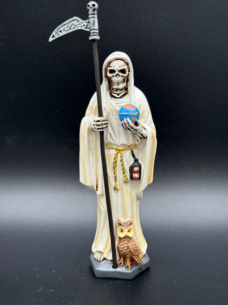 Santa Muerte Blanca 15cm - Imagen 2