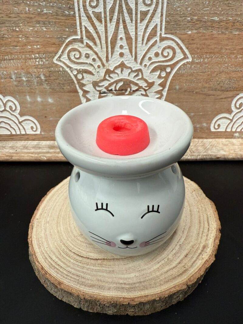 Quemador de Esencia Gato Blanco