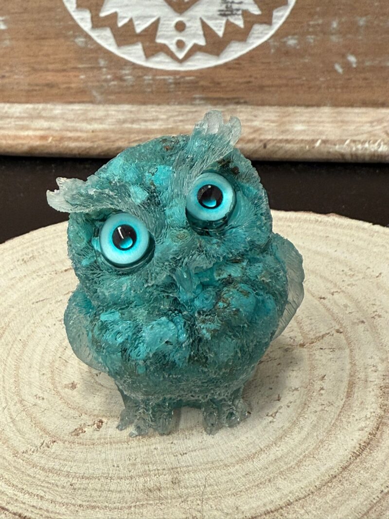Búho de Orgonita Turquenita (6 cm) (Ojos Aleatorios)