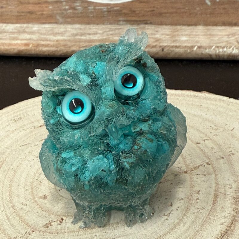 Búho de Orgonita Turquenita (6 cm) (Ojos Aleatorios)