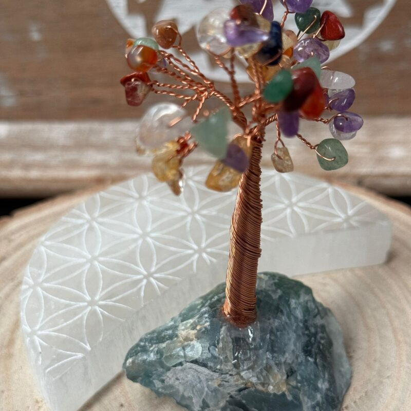Árbol con Base de Mineral 7 Chakras