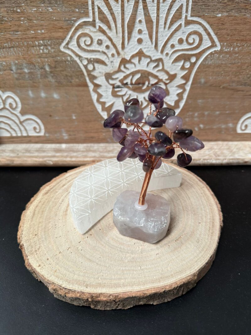 Árbol con Base de Mineral Amatista - Imagen 2