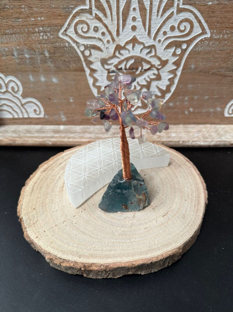 Árbol con Base de Mineral Fluorita - Imagen 2