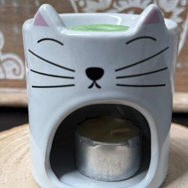 Quemador de Esencia Gato Blanco (Mod 1)