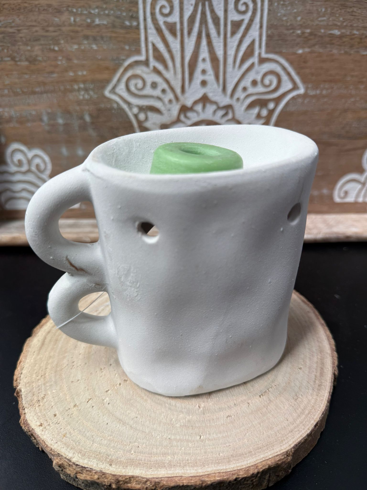 Quemador de Esencia Doble Asa (Blanco) - Imagen 2