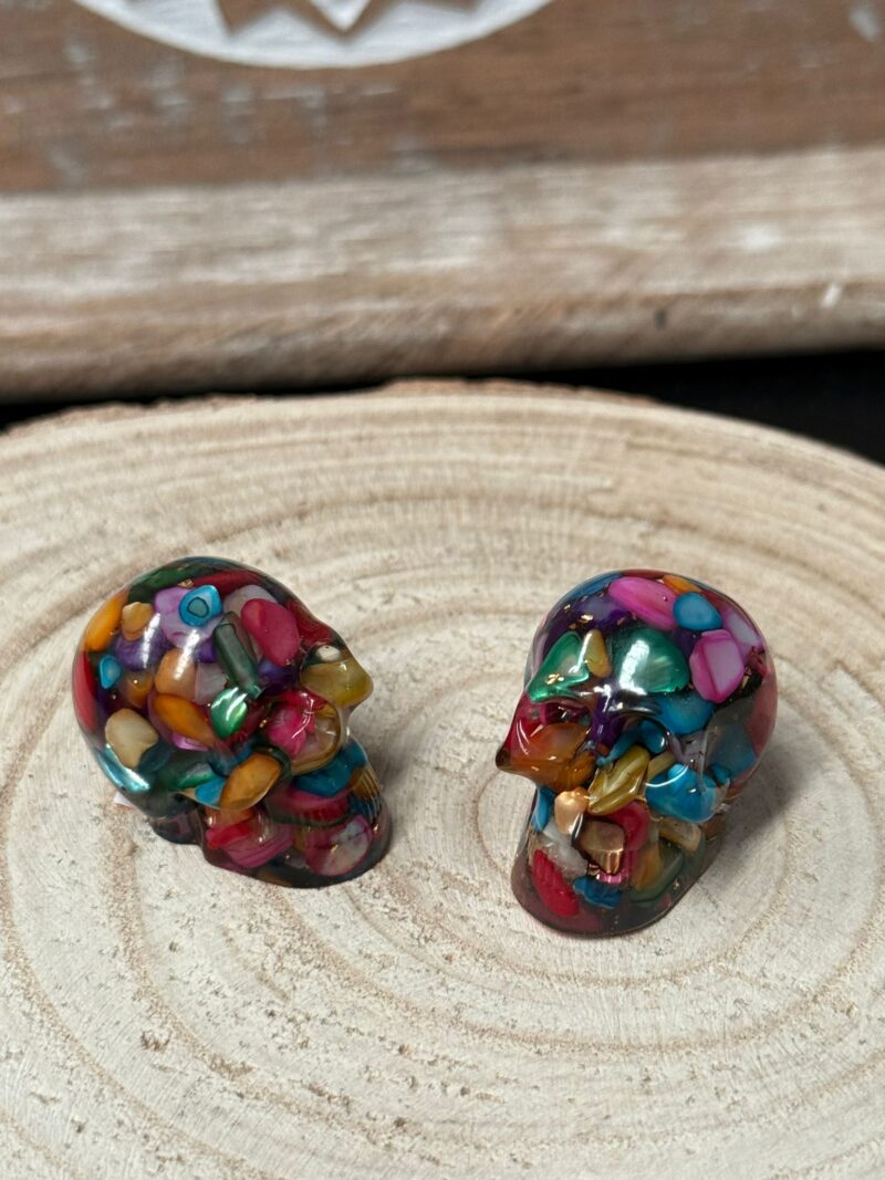Mini Calavera Orgonita 7 Chakras