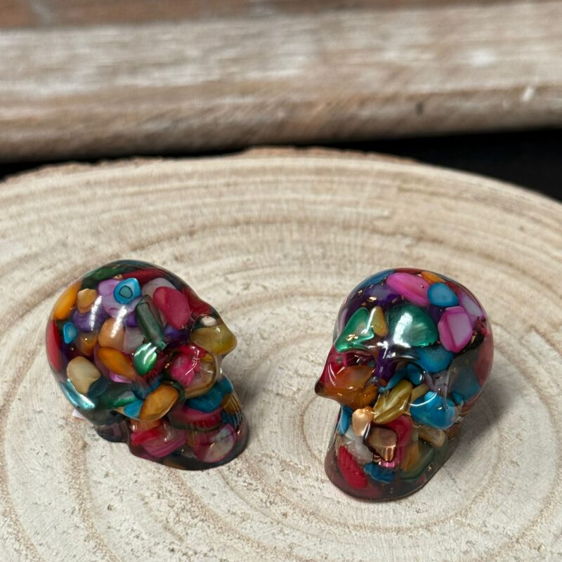 Mini Calavera Orgonita 7 Chakras
