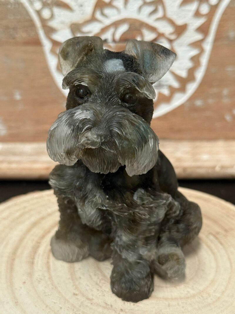 Perro de Orgonita Labradorita (Mod 1) (10 cm)