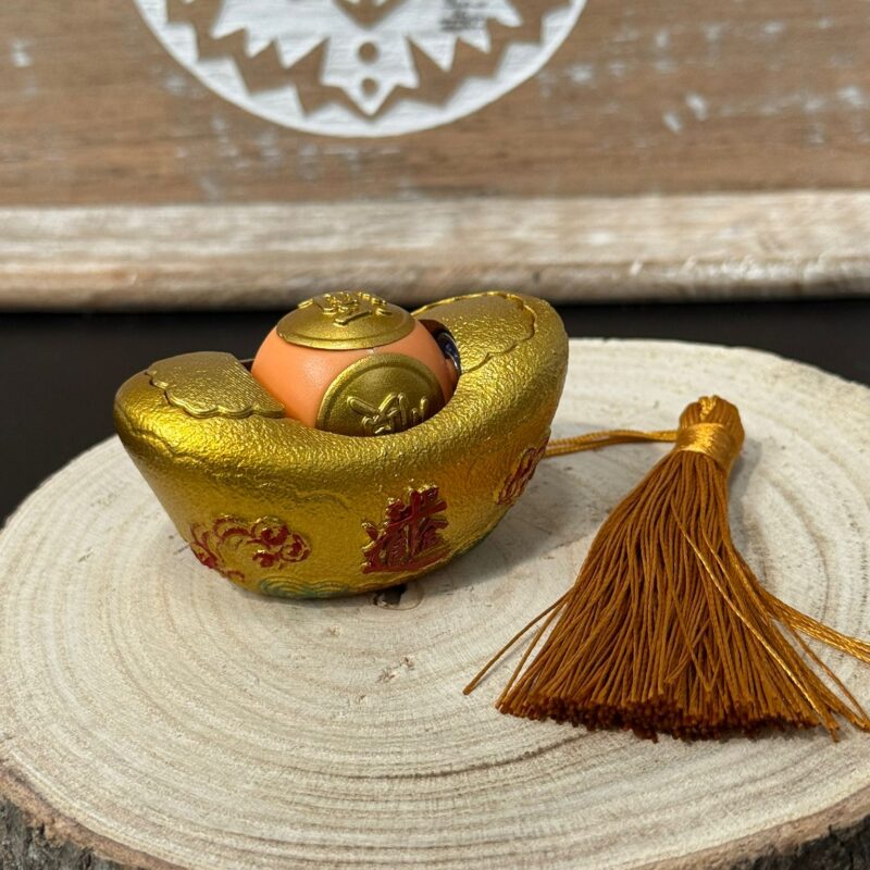 Bola Feng Shui con Soporte Fijo Amarillo - Bola Naranja