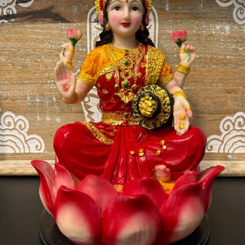 Diosa Lakshmi 26 Cm Roja