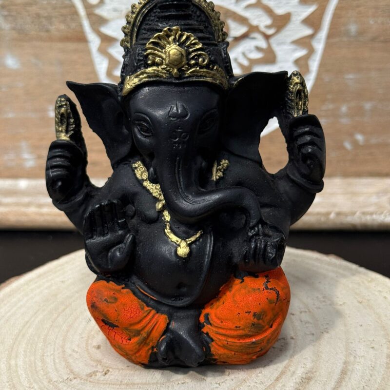 Ganesha Negra y Naranja11cm