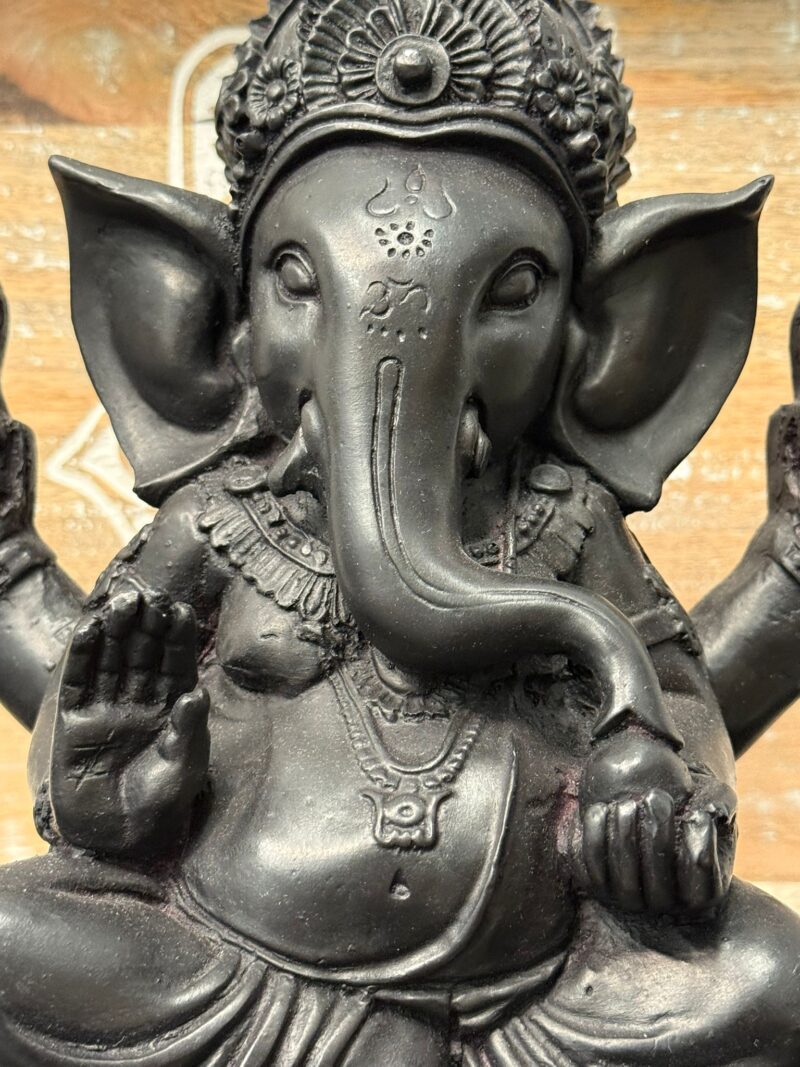 Ganesha Color Negra (23 cm) - Imagen 2