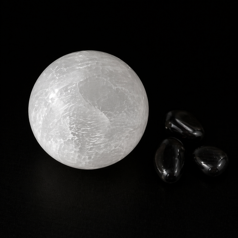 Esfera de Selenita (11 cm Diámetro)