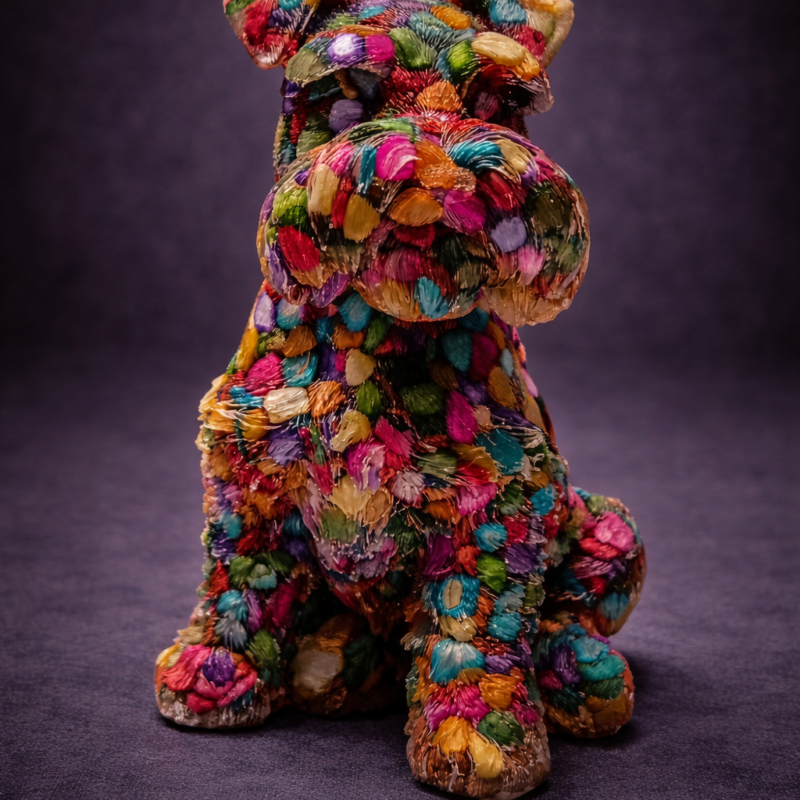 Perro de Orgonita 7 Chakras - 10 cm (Mod 1)