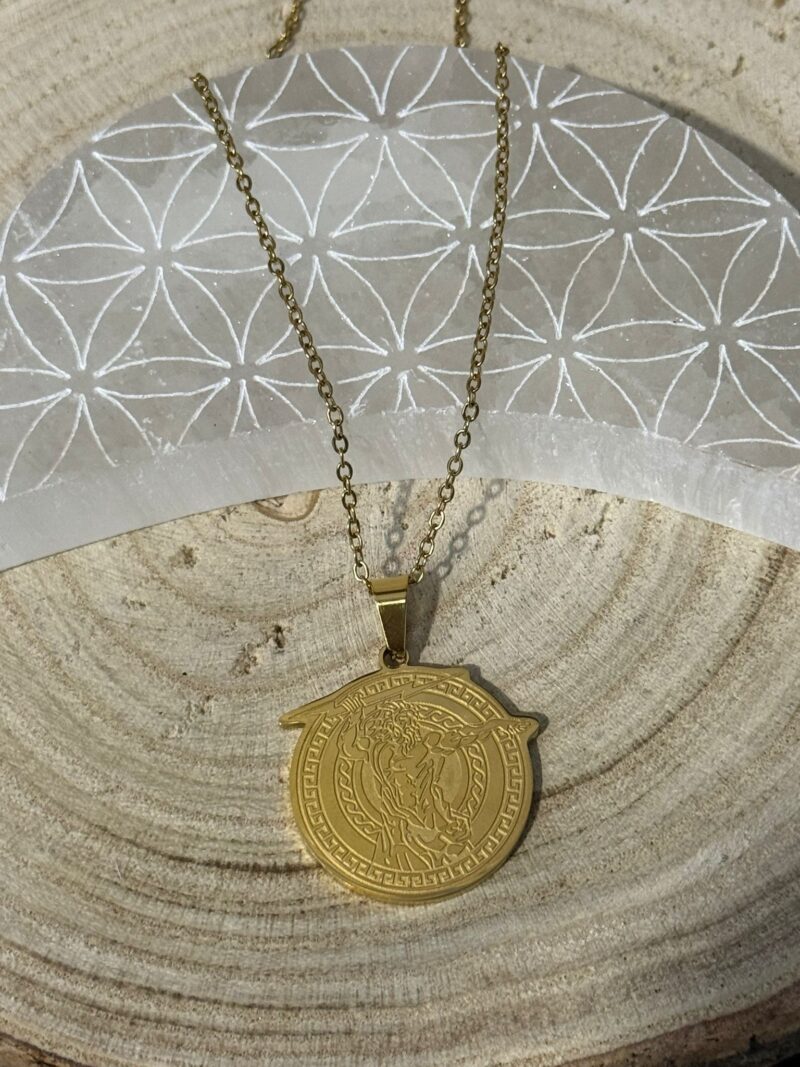 Colgante Acero Zeus Dorado