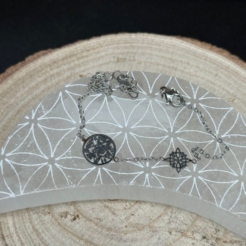Pulsera Acero Doble Protección Plateada