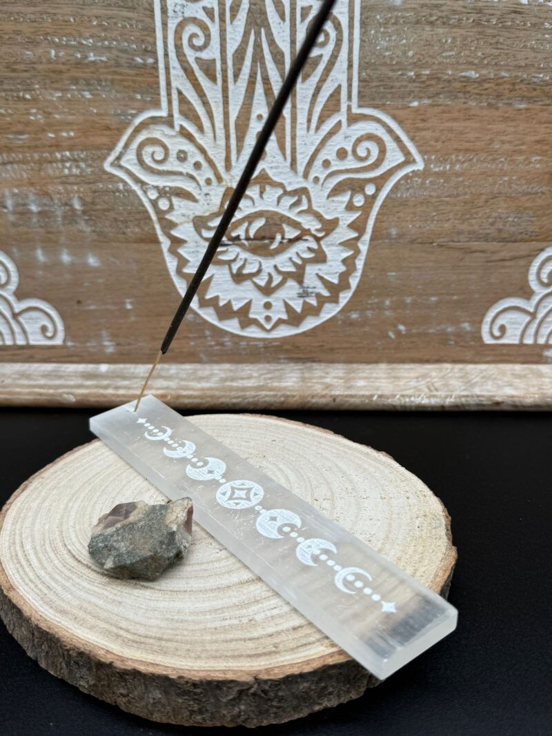 Placa de Selenita Fases Lunares (18x3.5 cm)