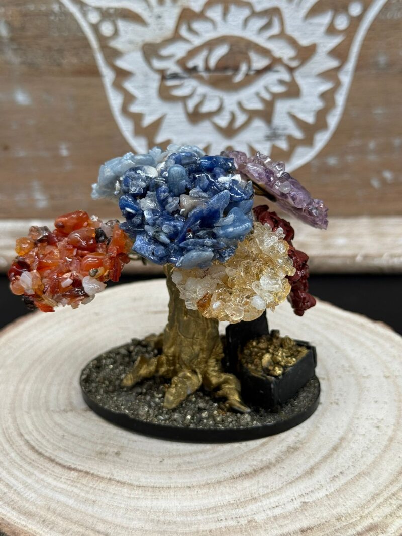 Árbol de los 7 Chakras con Base Pirita