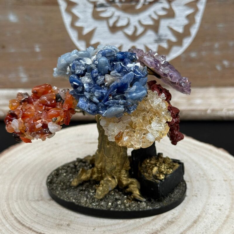 Árbol de los 7 Chakras con Base Pirita