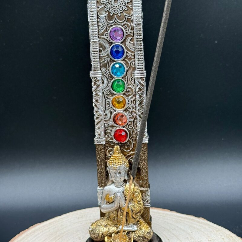 Incensario Buda Plata/Dorado Chakras