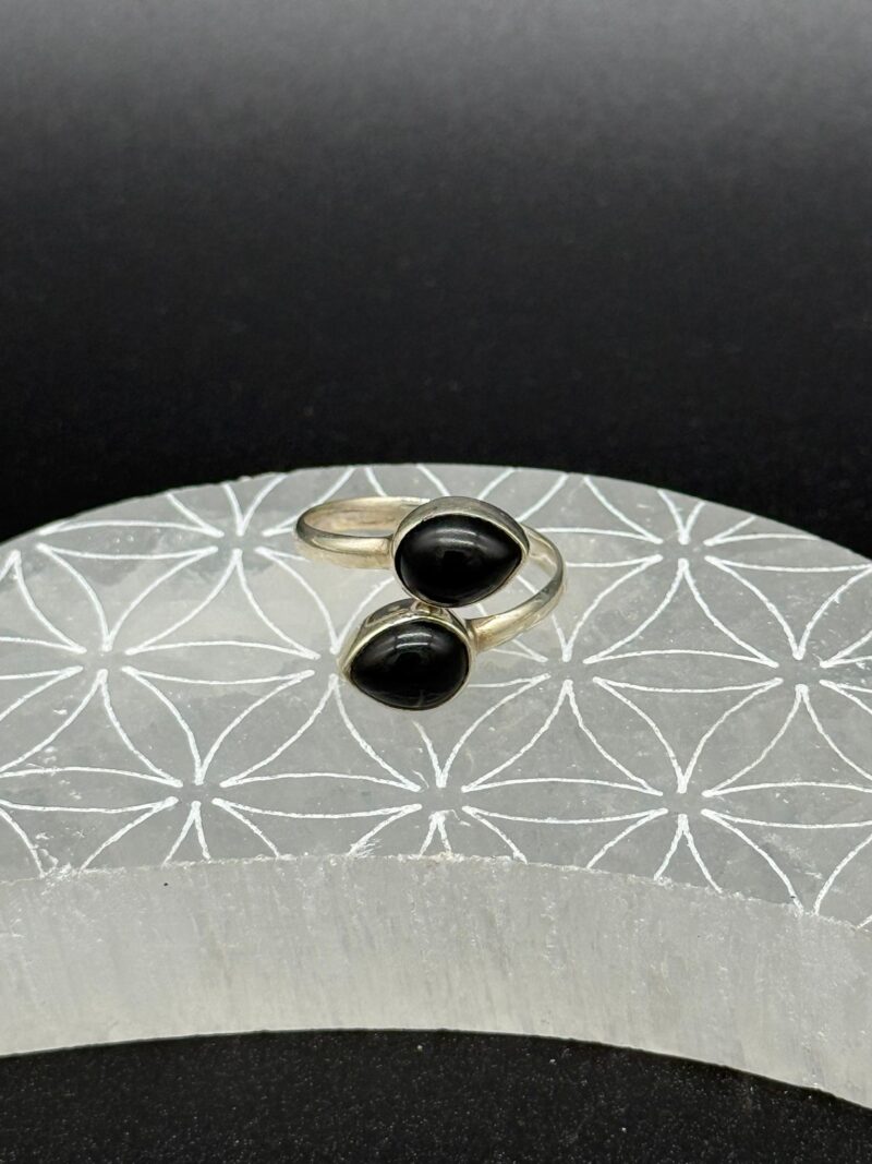 Anillo Plata con Lágrimas de Ónix