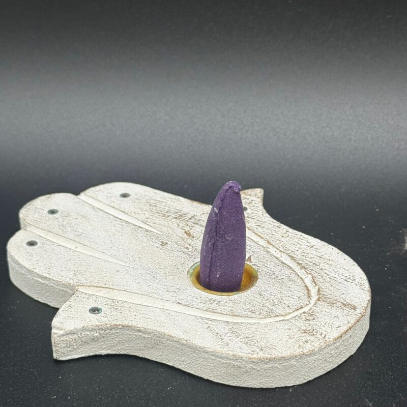 Porta Conos De Madera  Blanco Y Dorado De Mano de Fátima