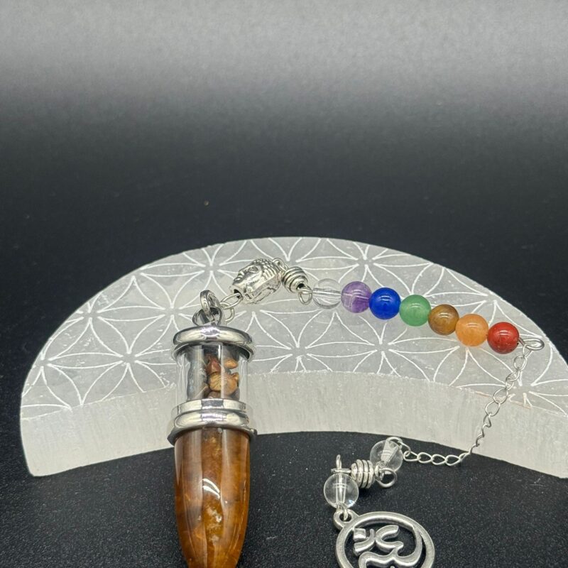 Péndulo Ojo De Tigre 7 Chakras