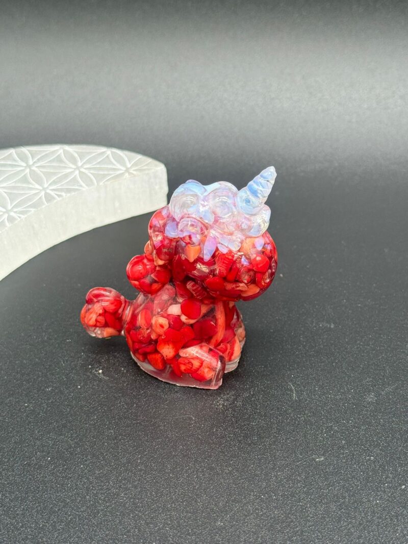 Unicornio Orgonita Coral