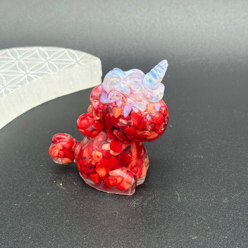 Unicornio Orgonita Coral