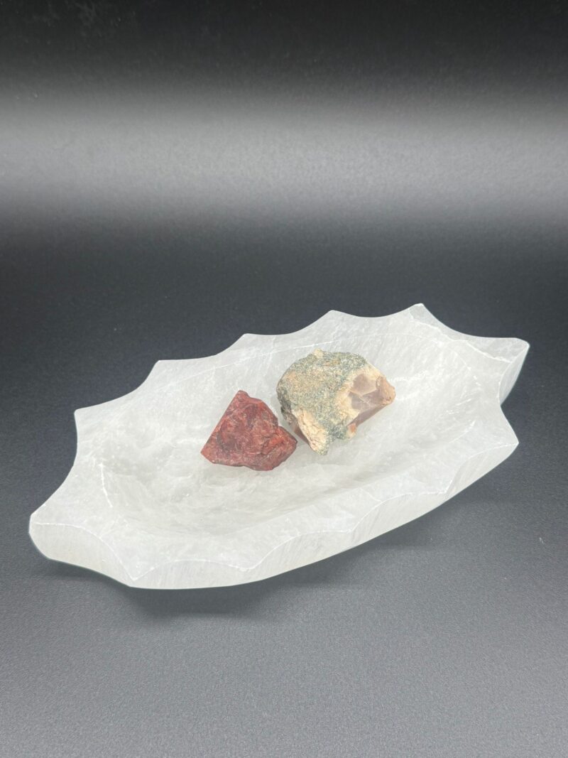 Cuenco Selenita Hoja Dentada
