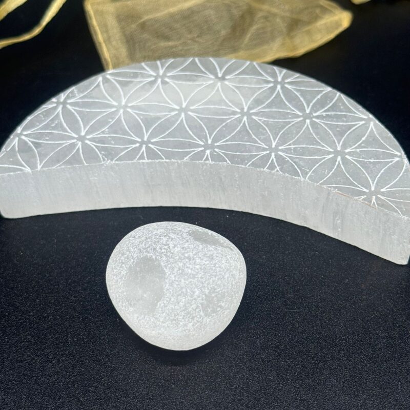 Huevos de Ema Cristal de Roca en Bolsa de Organza