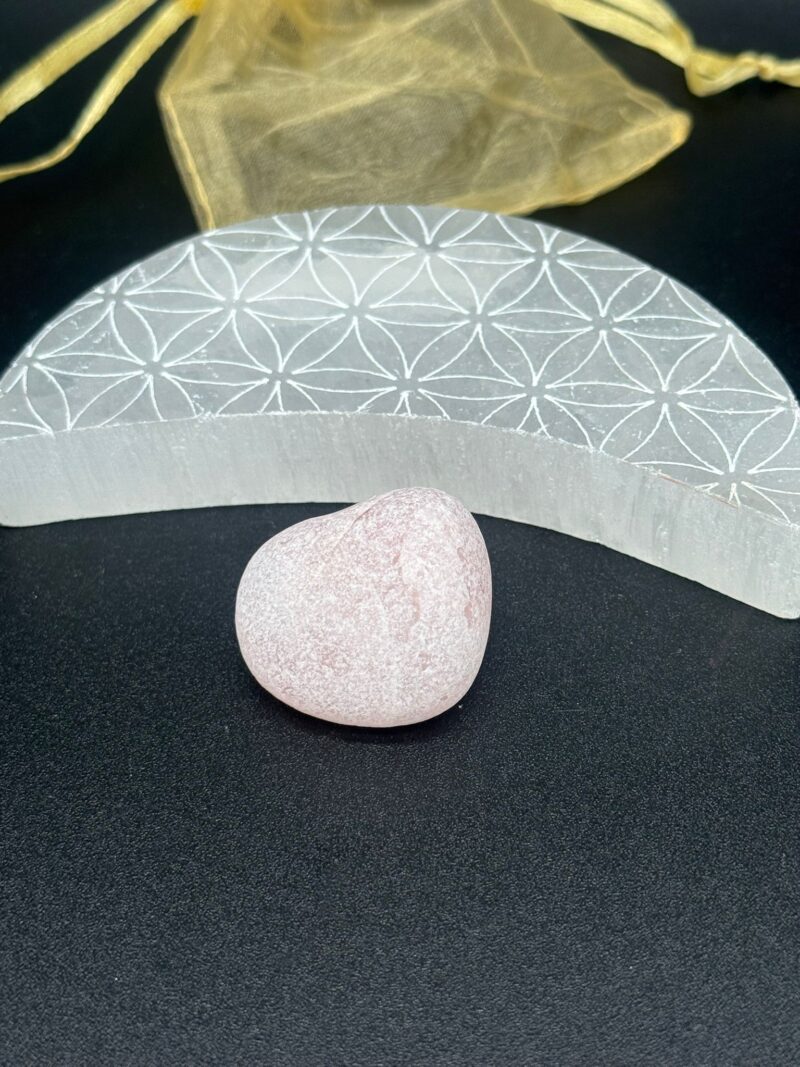 Huevos de Ema Cuarzo Rosa en Bolsa de Organza