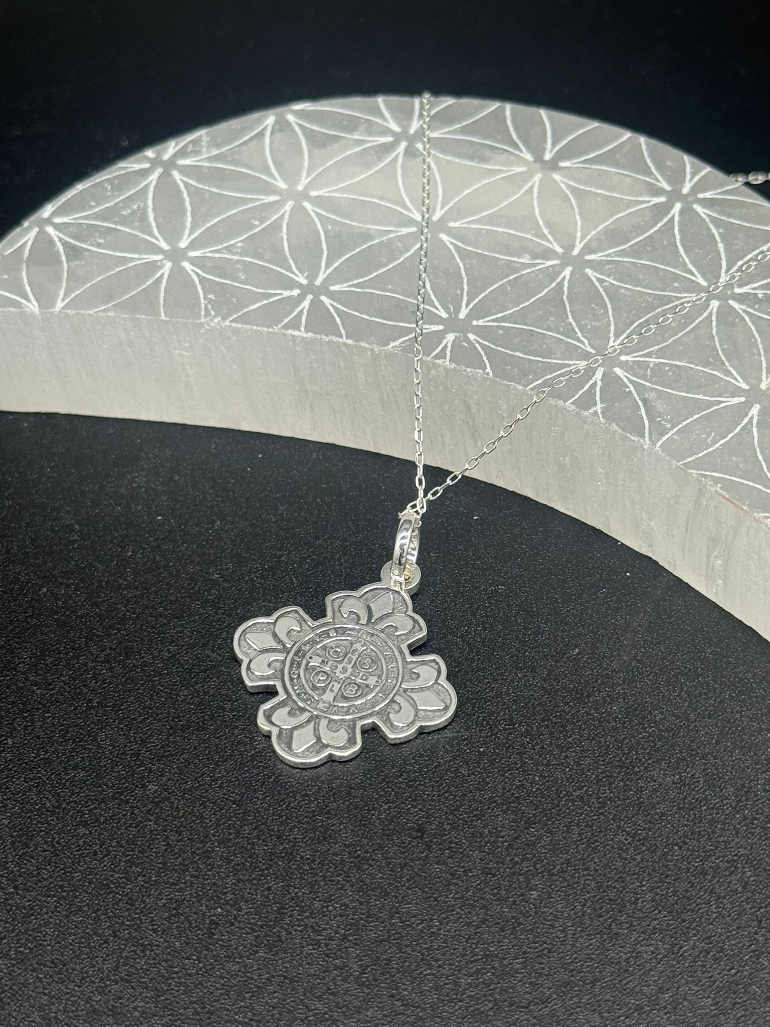 Colgante De Plata Cruz De Vida De San Benito