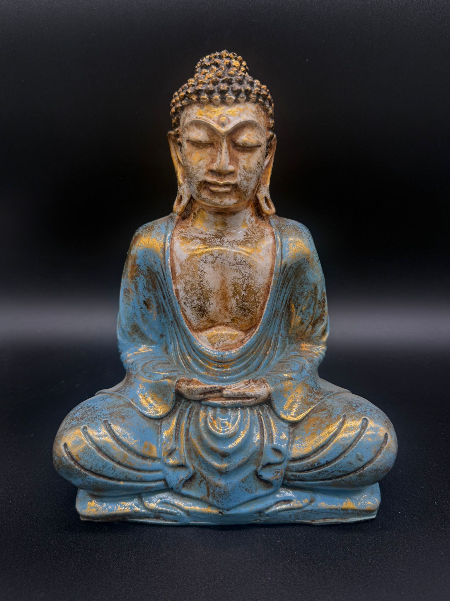 Buda Sentado Azul - 25cm
