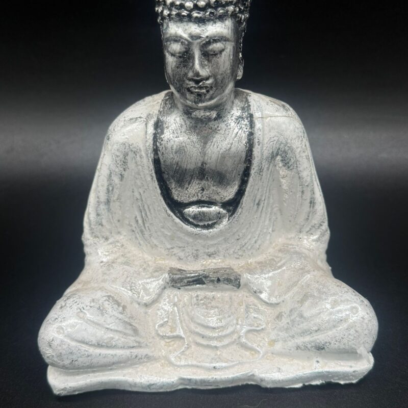 Buda Sentado Plateado - 15cm