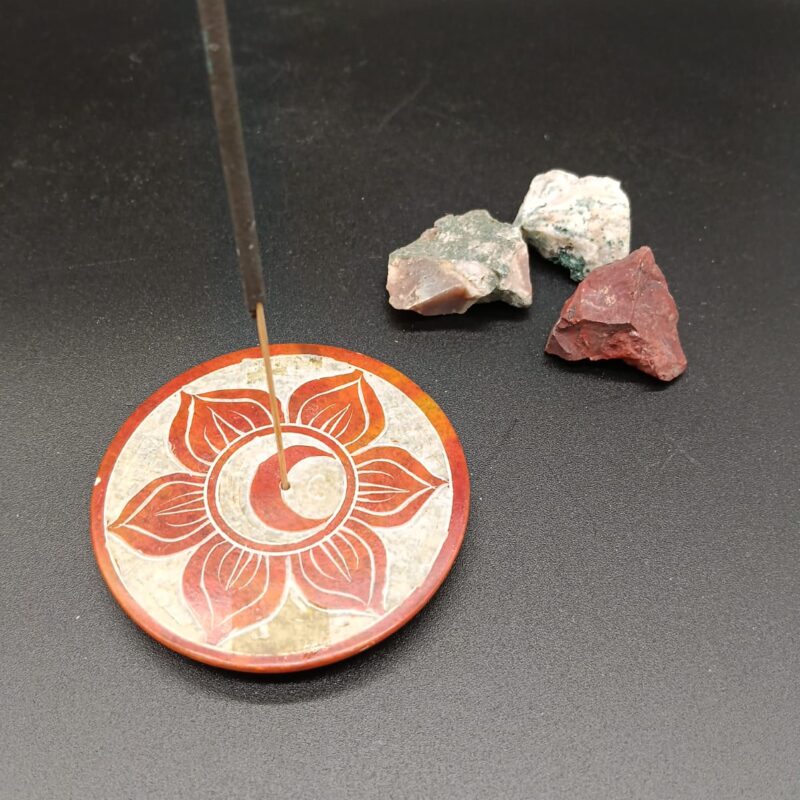 Porta Incienso Mármol (Naranja)